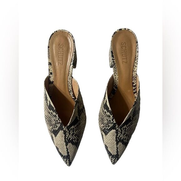 Schutz Dauani snake mule heels 9.5B - Picture 3 of 6